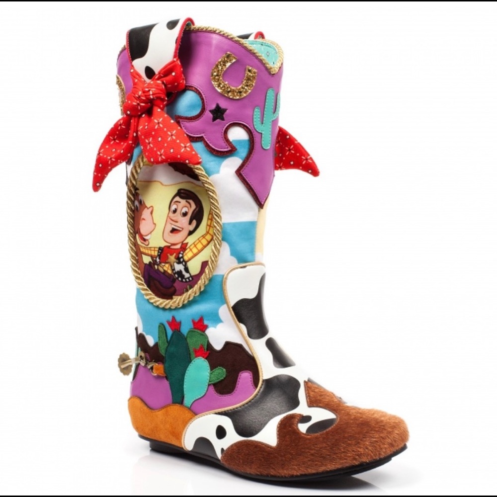 Toy Story RARE Sold Out Irregular Choice Woody Cowgirl / Cowboy Boots - Picture 12 of 12